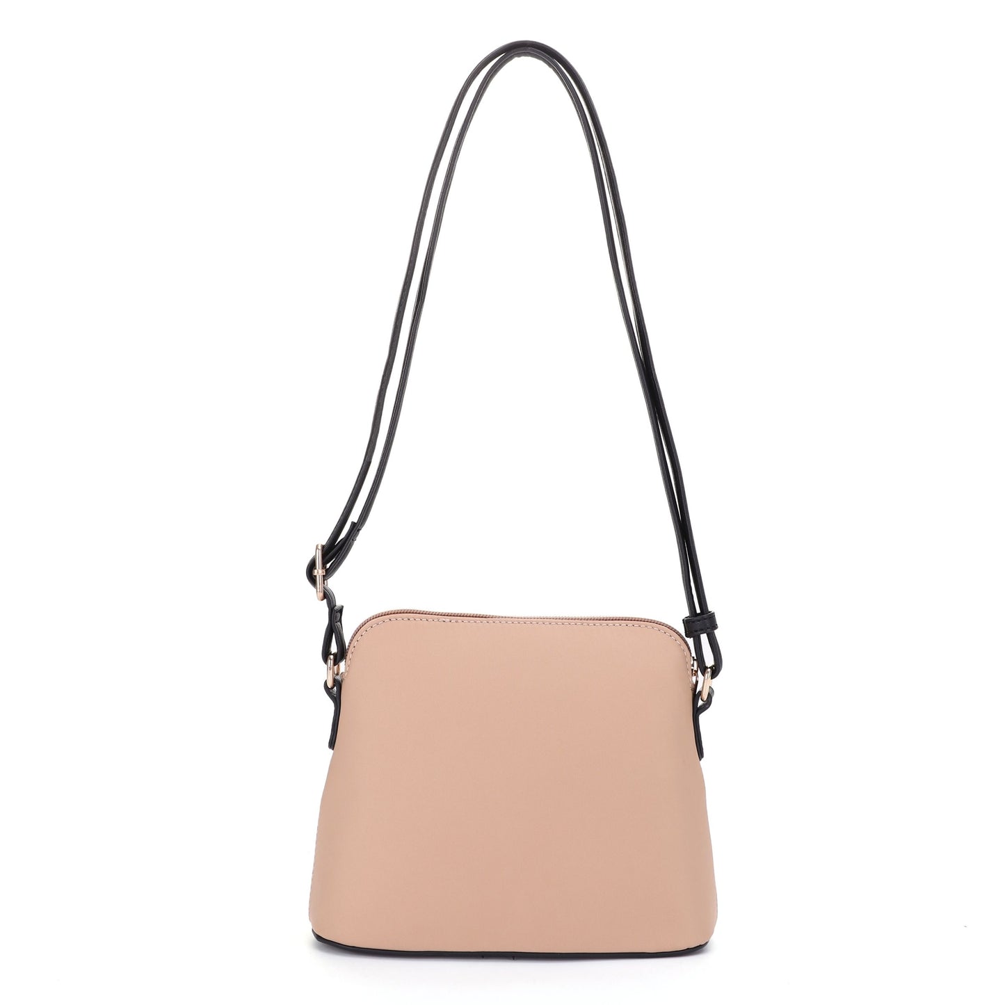 The Natasha Nylon Double Diamond Quilted Crossbody Front Zip with Vegan Leather Trim