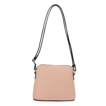 The Natasha Nylon Double Diamond Quilted Crossbody Front Zip with Vegan Leather Trim