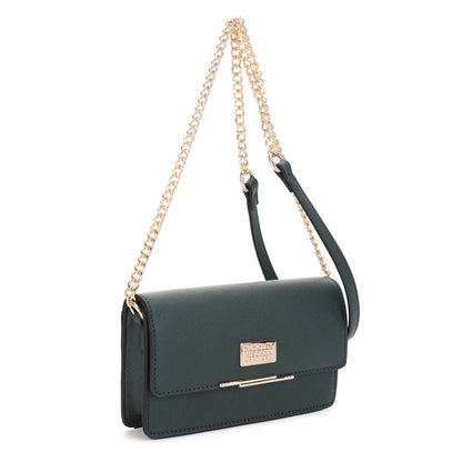 The Louise Saffiano Clutch/Chain Shoulder Bag