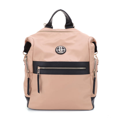 The Natasha Nylon Backpack with Vegan Leather Trim