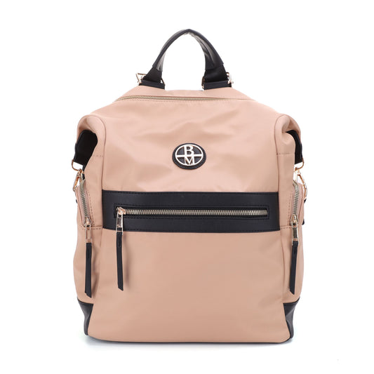The Natasha Nylon Backpack with Vegan Leather Trim