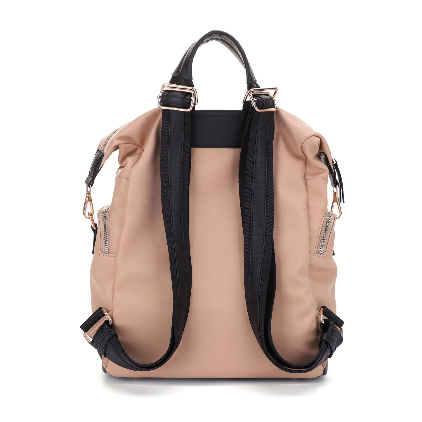 The Natasha Nylon Backpack with Vegan Leather Trim