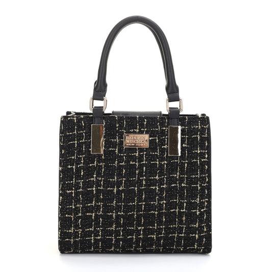 The Tara Tweed Satchel - Black