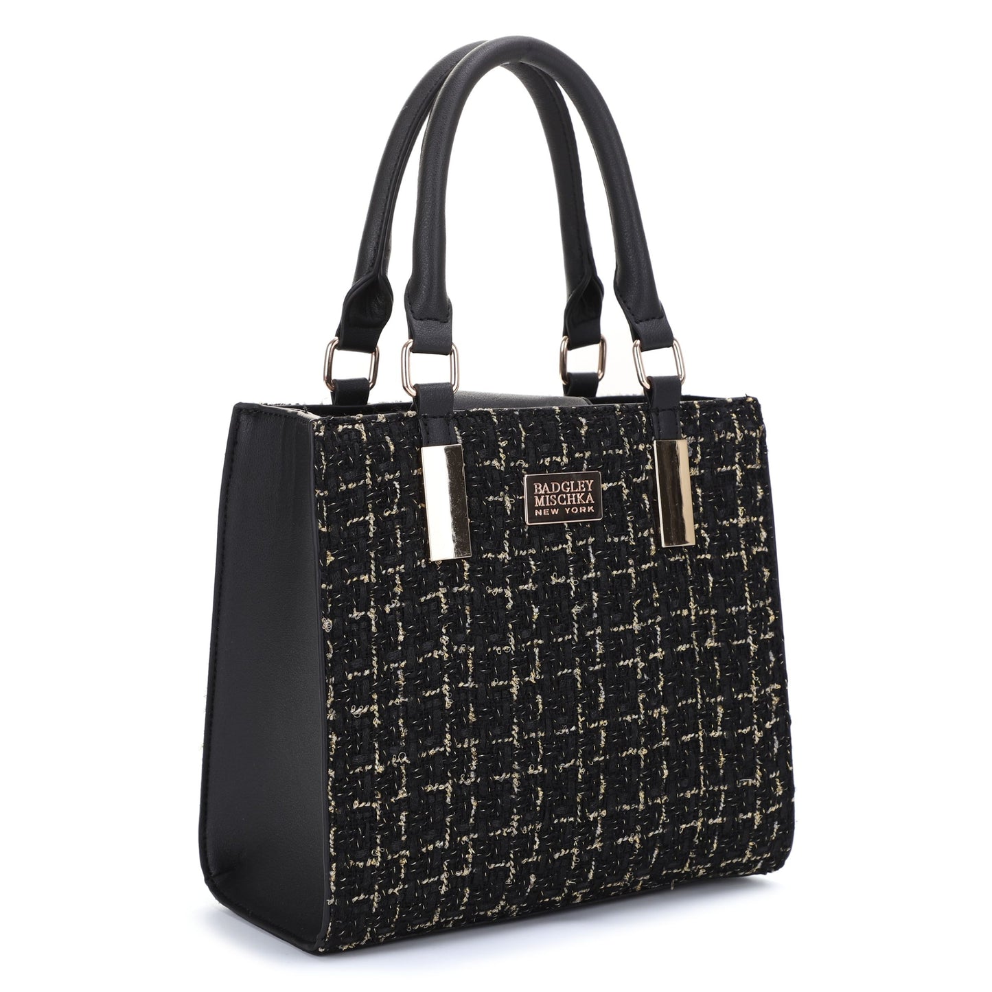 The Tara Tweed Satchel - Black