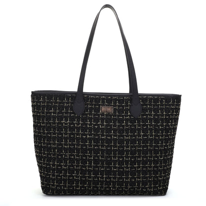 The Tara Tweed Tote - Black