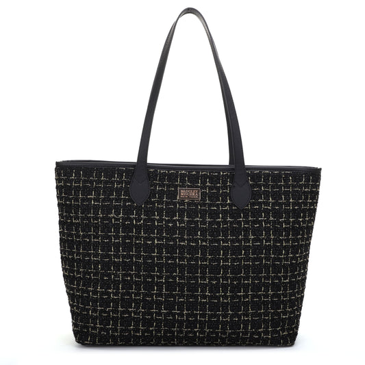 The Tara Tweed Tote - Black
