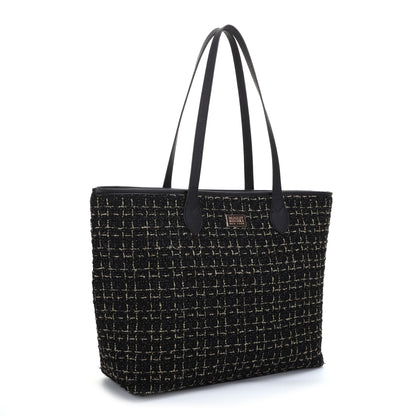 The Tara Tweed Tote - Black