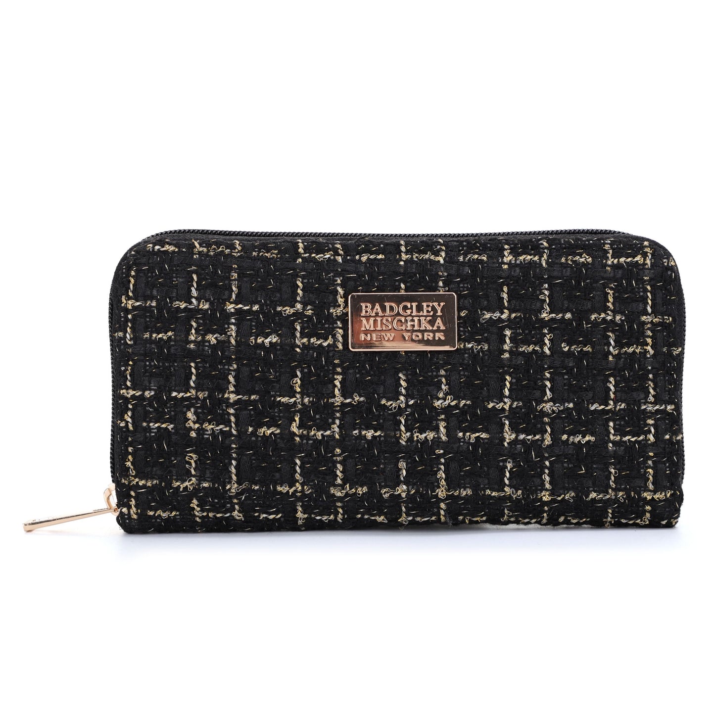 The Tara Tweed Wallet - Black