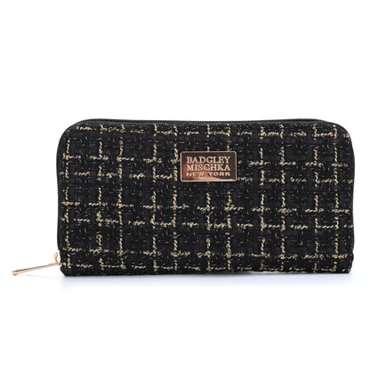 The Tara Tweed Wallet - Black