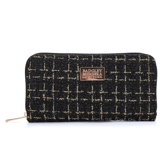 The Tara Tweed Wallet - Black