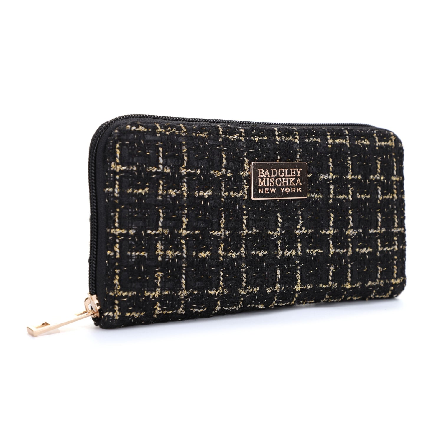The Tara Tweed Wallet - Black