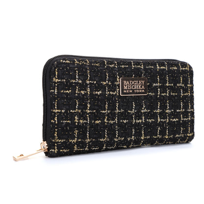 The Tara Tweed Wallet - Black