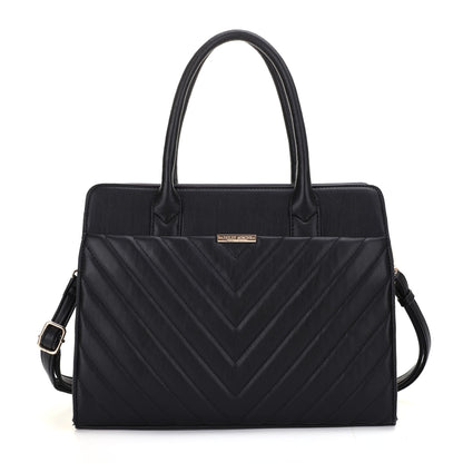 The Valerie Quilted Large Tote with Removable Shoulder Strap