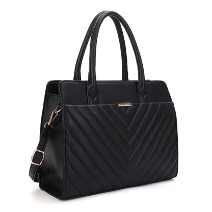 The Valerie Quilted Large Tote with Removable Shoulder Strap