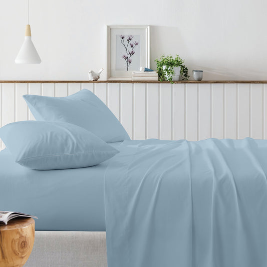 4pc Solid Queen Sheet Set, 80gsm