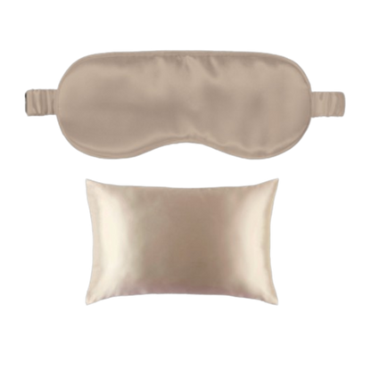 4pc Satin Eye Mask & Pillowcase Set